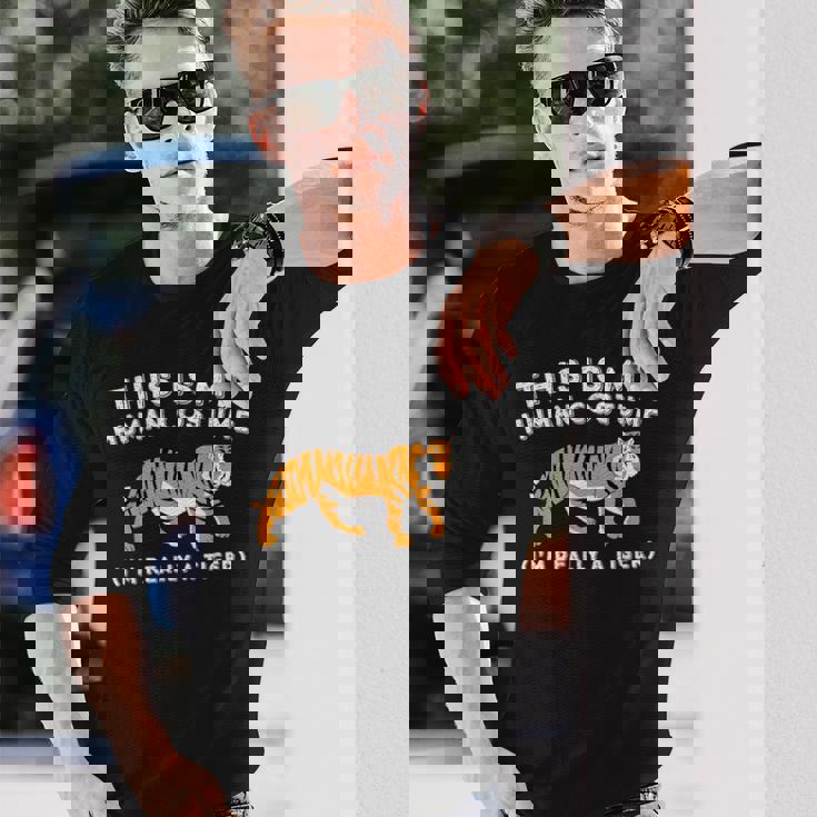 This Is My Human コスチューム I'm Really A Tiger かわいいタイガー 長袖Tシャツ 彼への贈り物