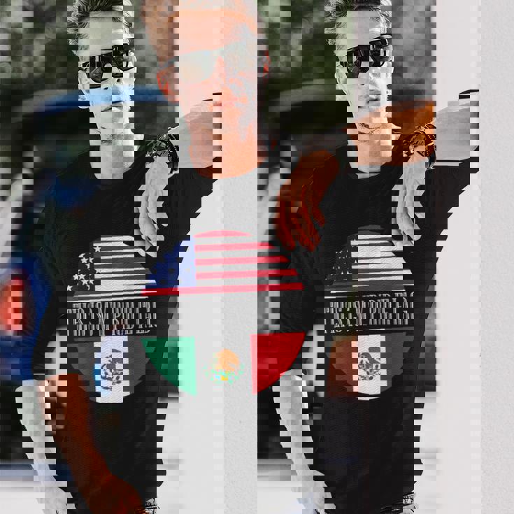 This Is My Pride フラッグ メキシカン アメリカン チカーノ チカーナ メンズ 長袖Tシャツ 彼への贈り物