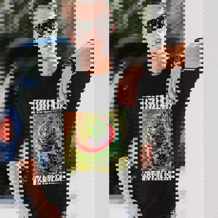 Tigrullini Watermellini イタリアンブレインロットミーム 長袖Tシャツ 彼への贈り物