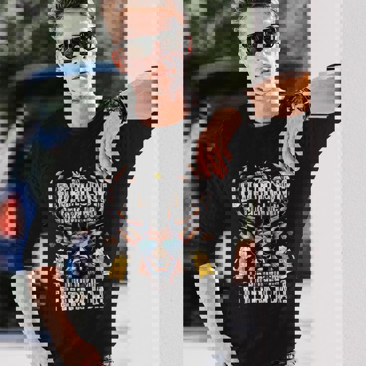 Traditional Leather Trousers Suitable For Oktoberfest S Langarmshirts Geschenke für Ihn