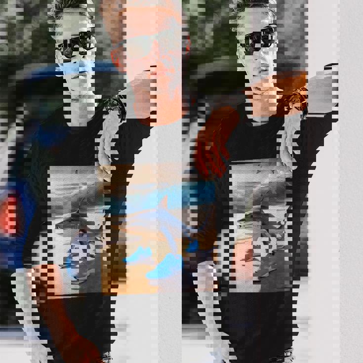 Tralalero Tralala ファニージェネレーションアルファシャークミーム 長袖Tシャツ 彼への贈り物