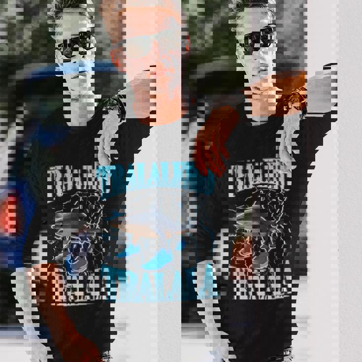 Tralalero Tralala 面白い イタリアン ブレイン ミーム ボーイズ キッズ 長袖Tシャツ 彼への贈り物