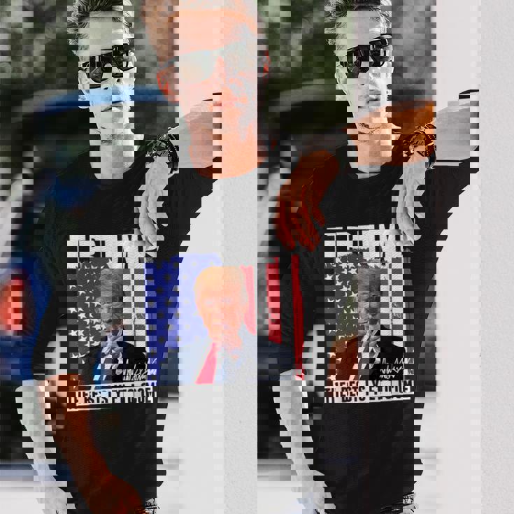 Trump The Best Is Yet To Come アメリカの国旗 ドナルド・トランプ 長袖Tシャツ 彼への贈り物