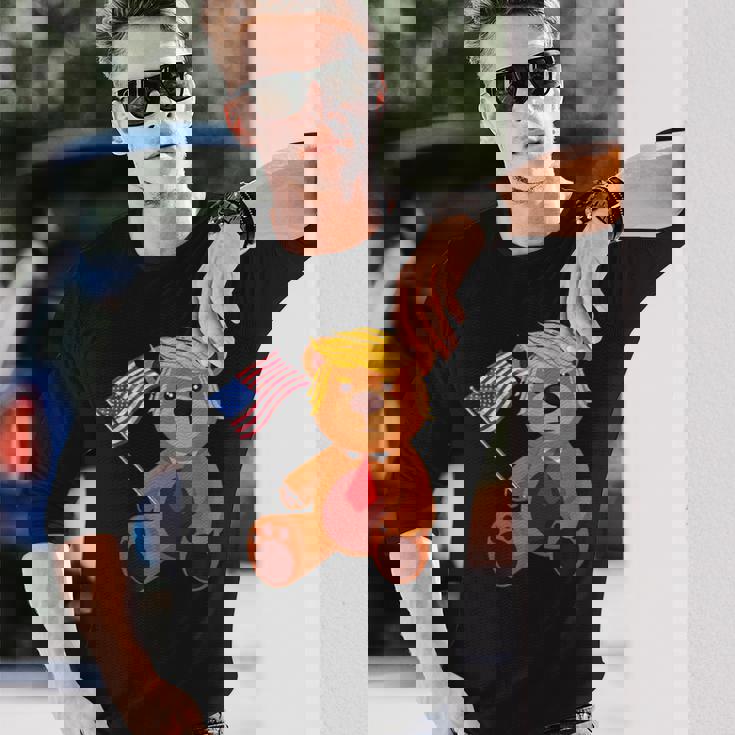 Trumpy Bear Trump 24 トランプ大統領選挙 2024 長袖Tシャツ 彼への贈り物