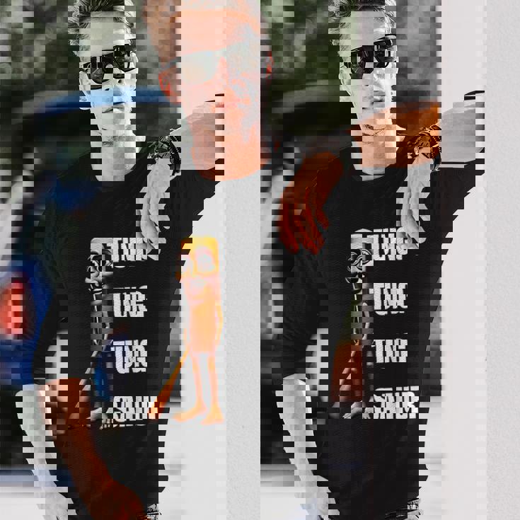 Tung Tung Tungahur イタリアンブレインレッドミーム 長袖Tシャツ 彼への贈り物