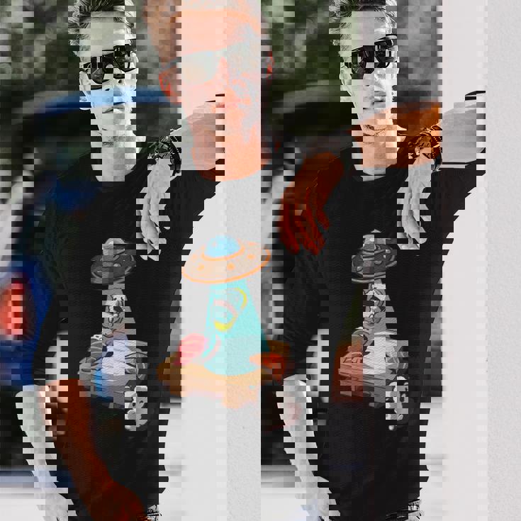 Ufo にさらわれる 寿司 すし たまご サーモン まぐろ 長袖Tシャツ 彼への贈り物