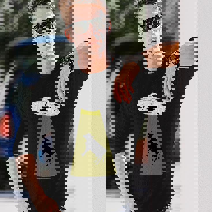 Ufo牛誘拐シャツ 長袖Tシャツ 彼への贈り物