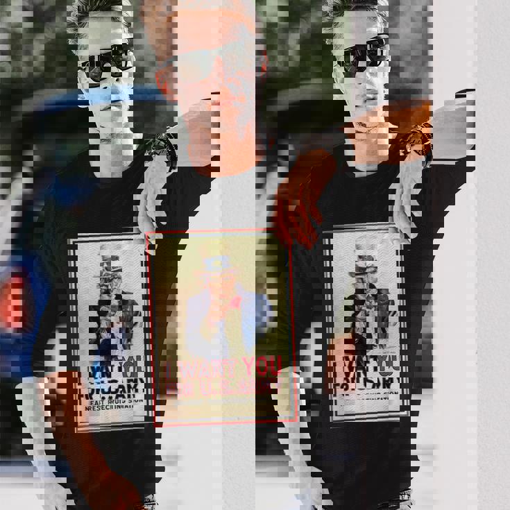 Uncleam I Want You For Us Army ビンテージポスターtシャツ 長袖Tシャツ 彼への贈り物