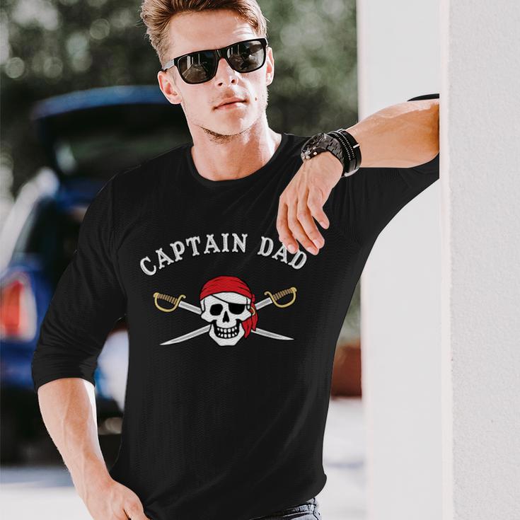 Uomo Pirata Divertente Capitano Papà Maglietta a maniche lunghe Regalos para él