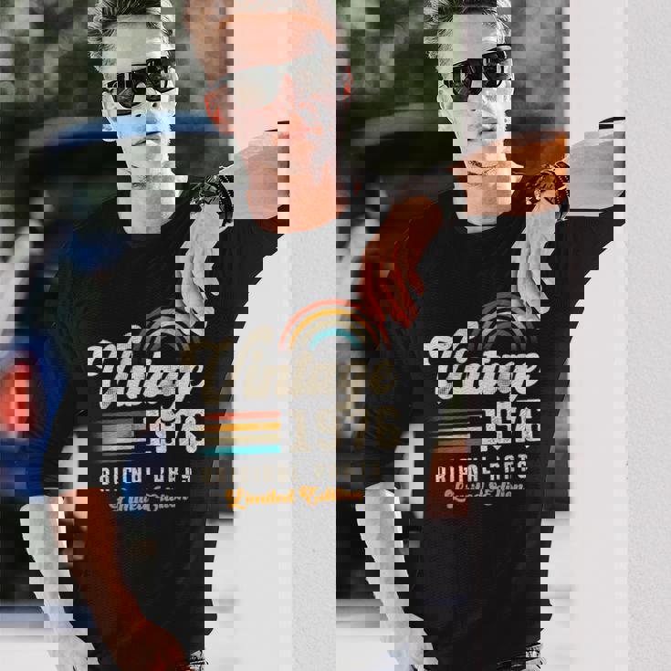 Vintage 1976 オリジナルパーツ 49周年記念 レトロ 長袖Tシャツ 彼への贈り物