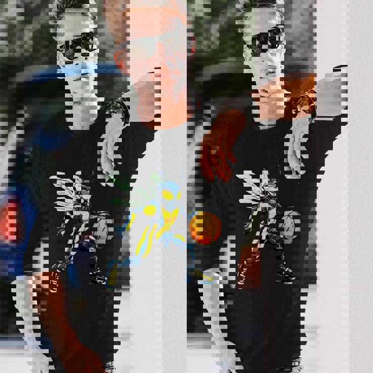 Wasp バスケットボール選手バスケットボール スズメバチ 長袖Tシャツ 彼への贈り物