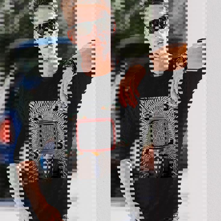 Weirdcore審美的奇妙な目の光学的錯覚オデコール 長袖Tシャツ 彼への贈り物