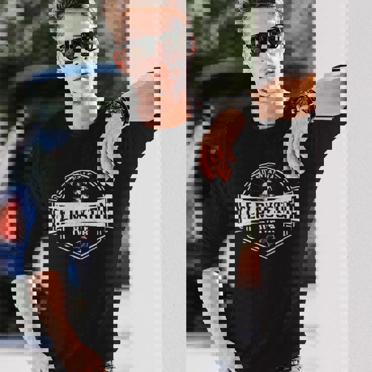 Yellowstone River モンタナフライフィッシング 長袖tシャツ 長袖Tシャツ 彼への贈り物