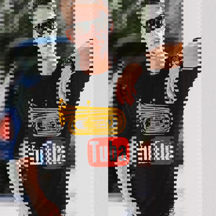 Youtuba おもしろ金管楽器 長袖Tシャツ 彼への贈り物