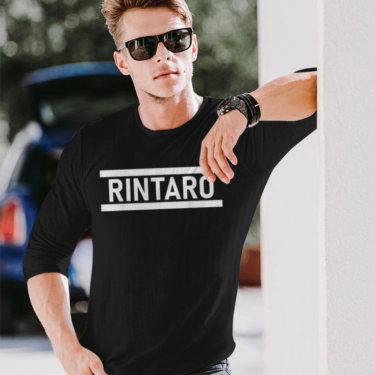 「Rintaro」ヘボン式「りんたろう」「リンタロウ」「リンタロー」下の名前 ローマ字 名入れ 名乗り ラテン文字 綴り 長袖Tシャツ 彼への贈り物