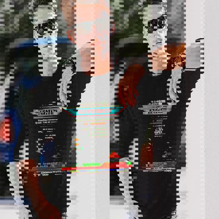 「グラディウス」上上下下左右左右ba スタート 長袖Tシャツ 彼への贈り物