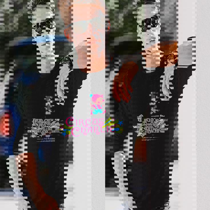 「サーカスチャーリー」ロゴ&キャラクター 長袖Tシャツ 彼への贈り物