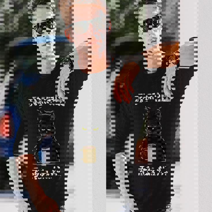 「死ぬ気でやれよ死なねぇから」おもしろい冗談 面白い 長袖Tシャツ 彼への贈り物