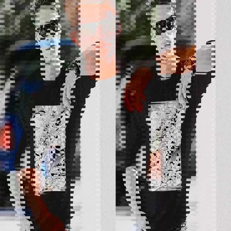 【さくらみこ】『ヤマト神想怪異譚』漫画コマtシャツ（本人セレクト 日本語） 長袖Tシャツ 彼への贈り物