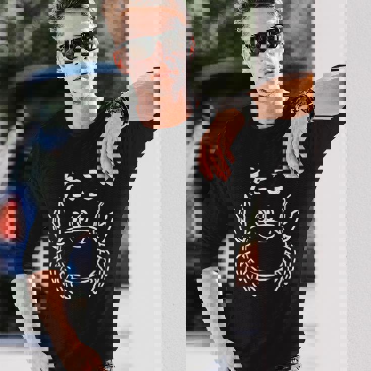 【タコ】カニおもしろ 長袖Tシャツ 彼への贈り物