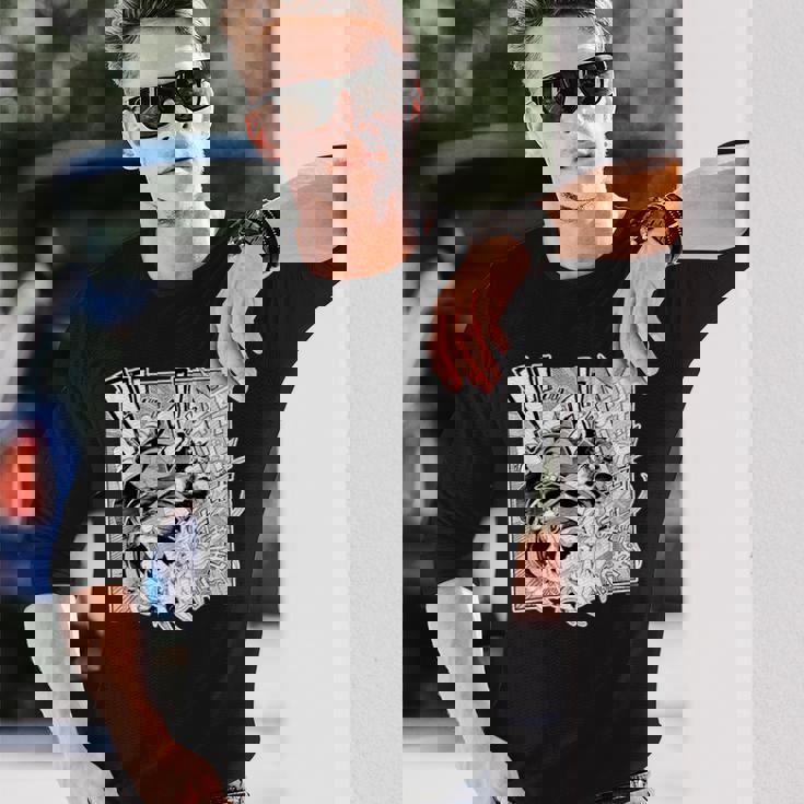 【百鬼あやめ】『ヤマト神想怪異譚』漫画コマtシャツ（本人セレクト 日本語） 長袖Tシャツ 彼への贈り物