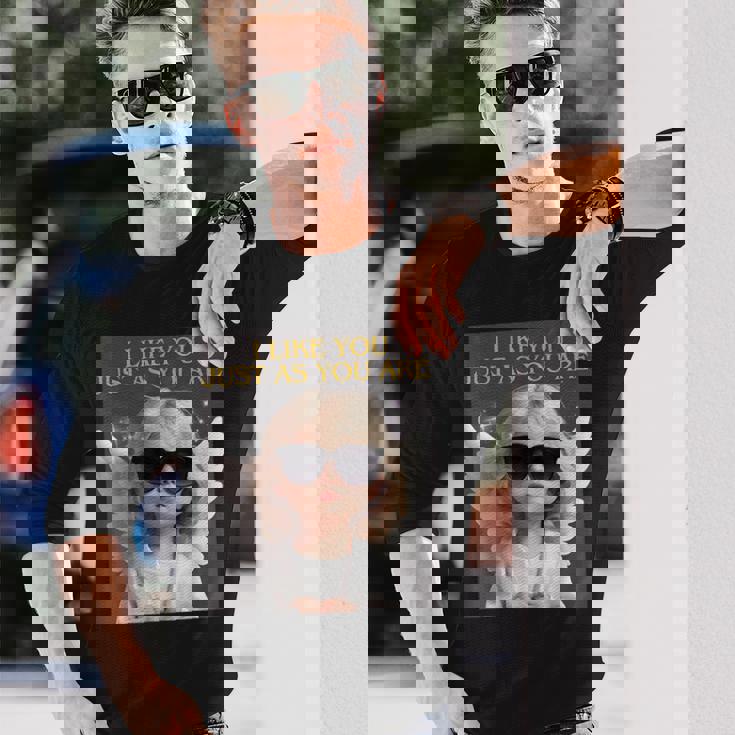 ありのままのあなたが好きだよ。 長袖Tシャツ 彼への贈り物