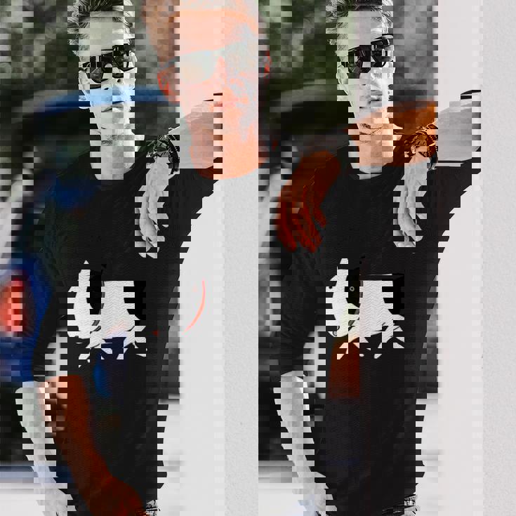 い〜ぬ 白 長袖Tシャツ 彼への贈り物