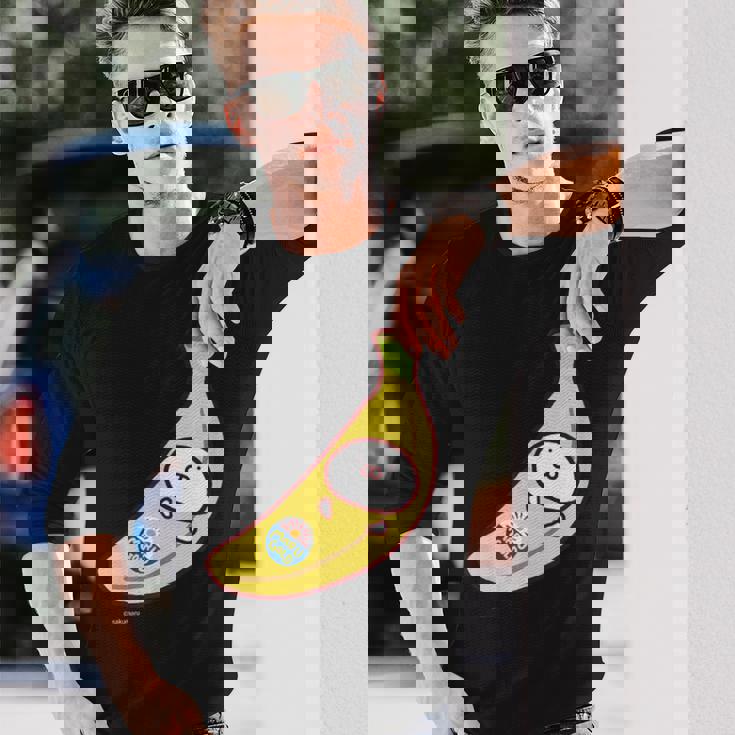 うさまるバナナまる ダークカラー 長袖Tシャツ 彼への贈り物