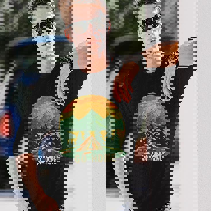 おかしなゴー・ホーム・セイングとテントのネイチャーコスチューム。 長袖Tシャツ 彼への贈り物