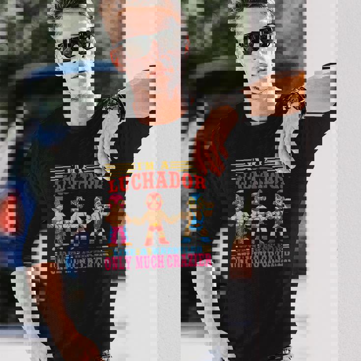 おかしなプロレス ルチャ・リブレ・ルチャドール 長袖Tシャツ 彼への贈り物