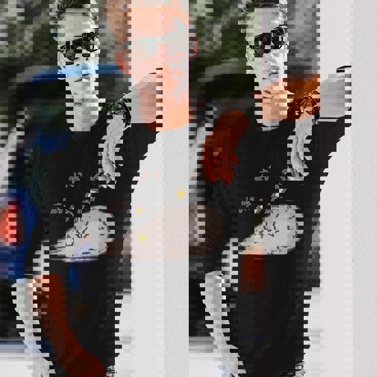 おなかをぺちぺちするアザラシちゃん おもしろ ネタ 水族館 かわいい 長袖Tシャツ 彼への贈り物