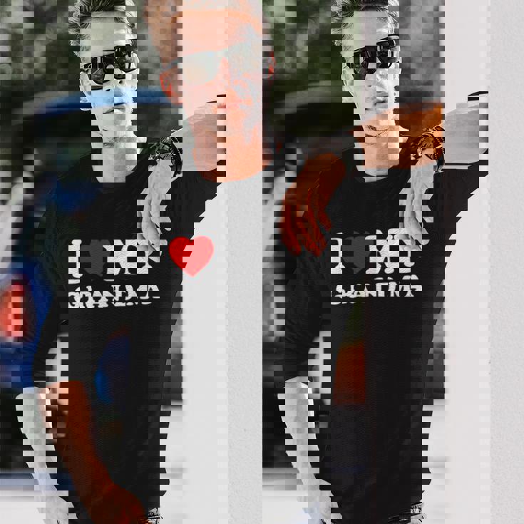 おばあちゃん大好きおばあちゃん大好き 長袖Tシャツ 彼への贈り物