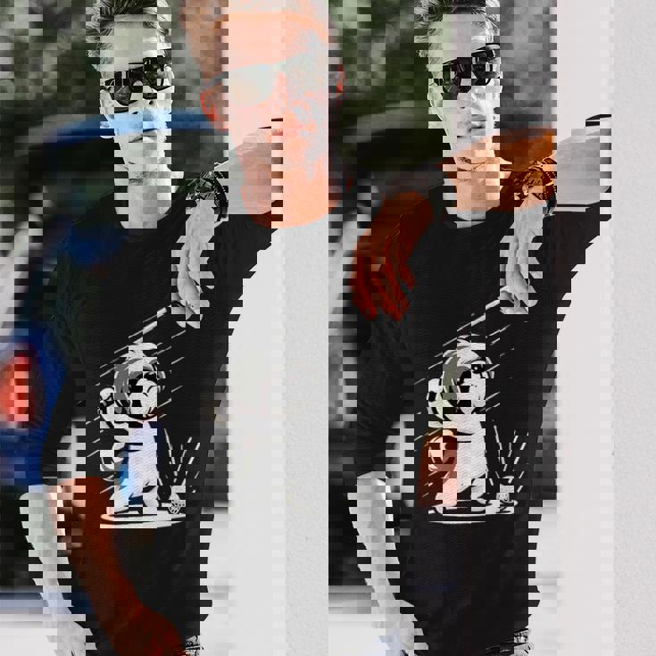 おもしろtシャツ シーズー ゴルフ 犬 子犬 メンズ 犬好きグッズ かわいい おもしろ 服 長袖Tシャツ 彼への贈り物