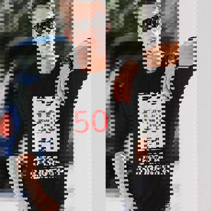 おもしろい 50歳の誕生日 オールドメーター 50歳 50歳 誕生日 50歳 50歳 長袖Tシャツ 彼への贈り物