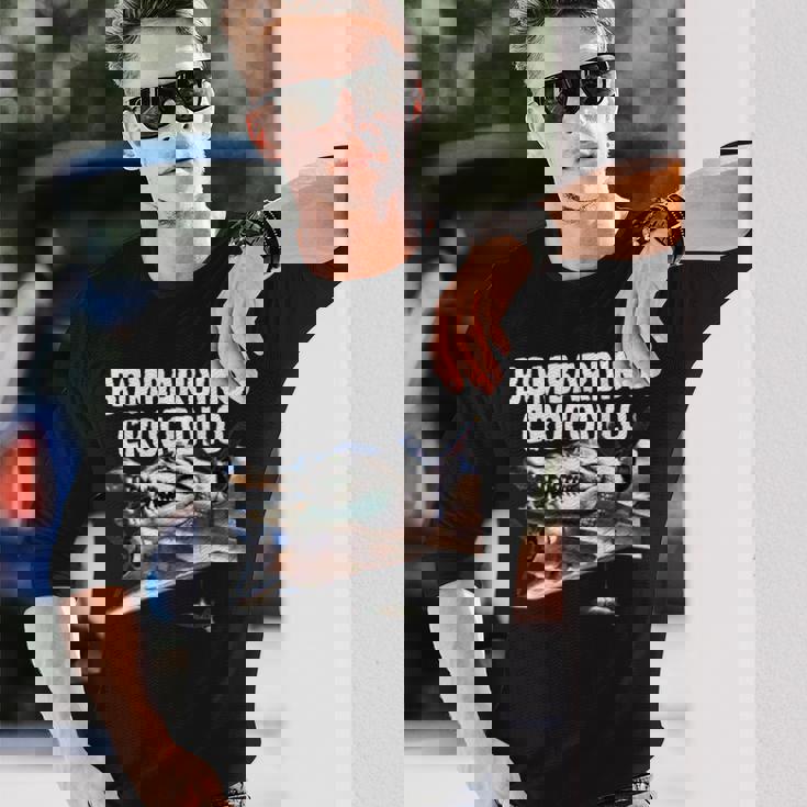 おもしろい ボンバルディーノ クロコディロ イタリア Ai 動物 ブレイン ミーム 長袖Tシャツ 彼への贈り物