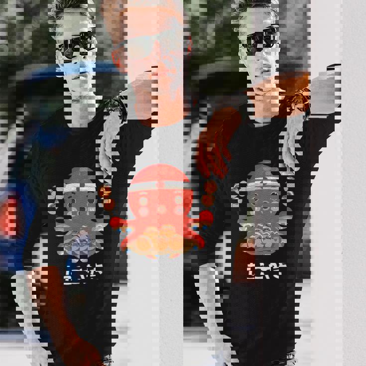 おもしろたこ焼き 和 大阪 日本 食品 ひらがな レターティー 長袖Tシャツ 彼への贈り物