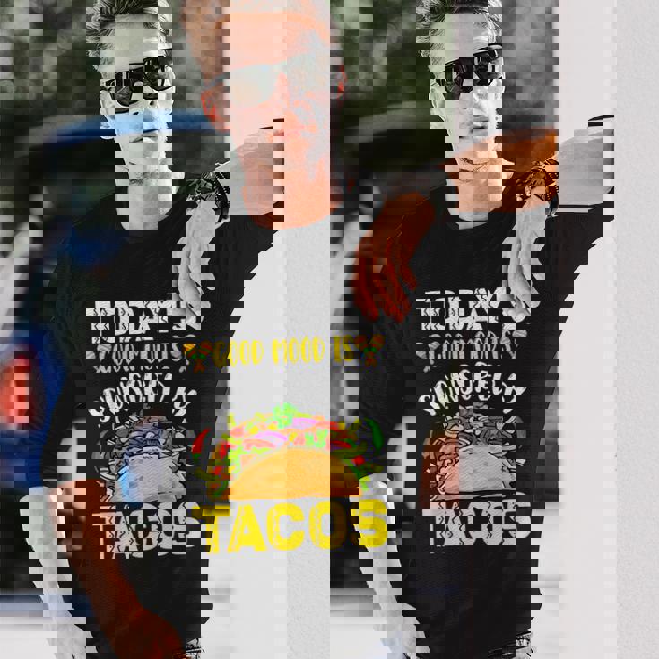 おもしろタコス シンコ・デ・マヨ タコスフェスティバル ビーガン メキシコ料理 長袖Tシャツ 彼への贈り物