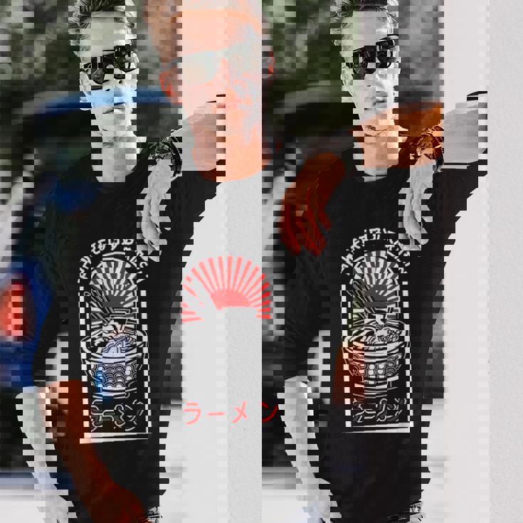 おもしろラーメン 和風丼 箸 長袖Tシャツ 彼への贈り物