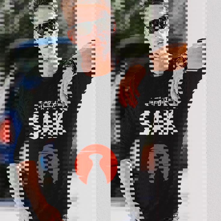 おもしろ人気tシャツ 特酒部隊「Sakサック」 長袖Tシャツ 彼への贈り物