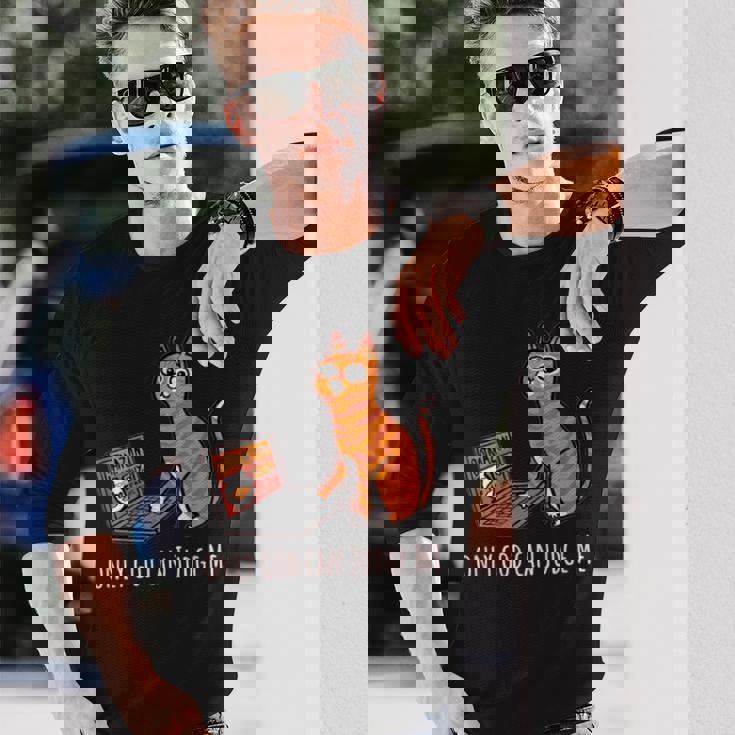 おもしろ猫 通販 イラスト グラフィック 長袖Tシャツ 彼への贈り物