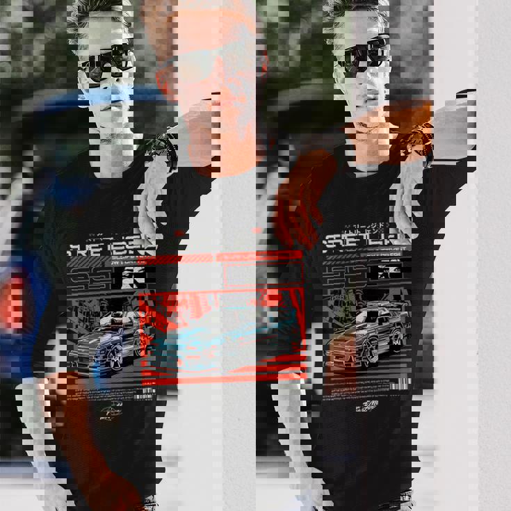 かっこいい レトロ ヴィンテージ ジャパニーズjdm 東京ジャパン ドリフト レースカー 長袖Tシャツ 彼への贈り物