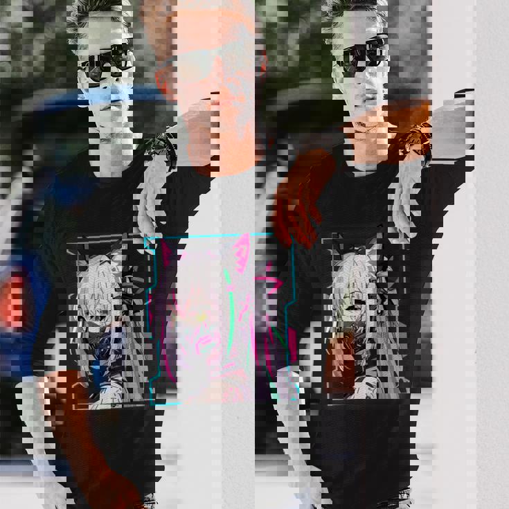 かわいい 日本の漫画 アニメ 美学 サイバーパンク テックウェア 長袖Tシャツ 彼への贈り物