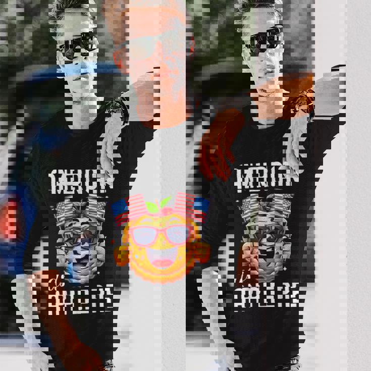 かわいいアメリカンアップルパイシャツ メンズ レディース キッズ 長袖Tシャツ 彼への贈り物