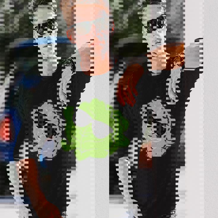 かわいいキャベツ 果実 リラックスできるレイジーキャベツ 長袖Tシャツ 彼への贈り物