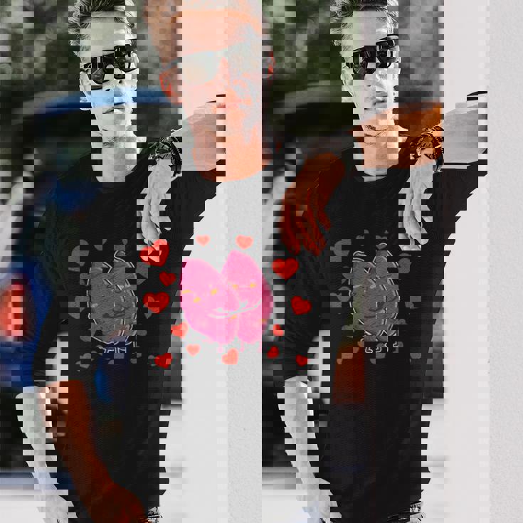 かわいいサツマイモ カップル ハグサツマイモ 長袖Tシャツ 彼への贈り物