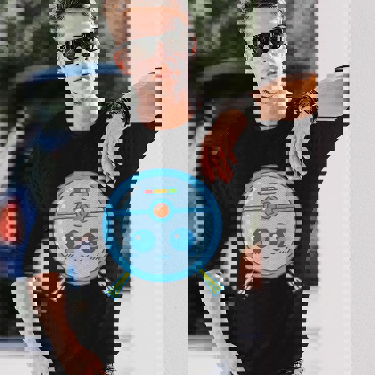 かわいいロボット掃除機掃除カワイイキッズ 長袖Tシャツ 彼への贈り物