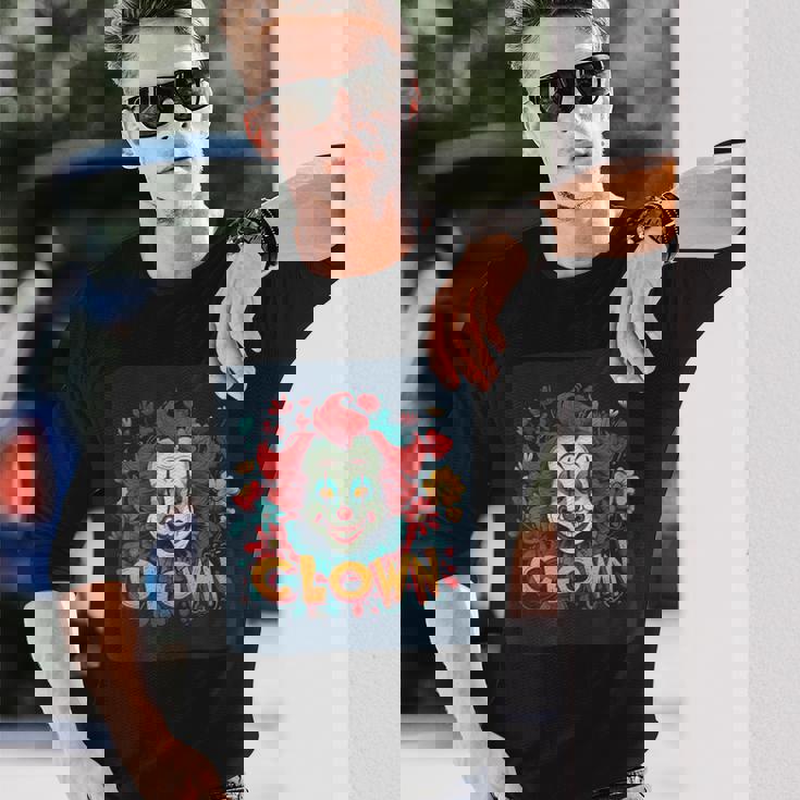 このグーフィーピエロコスチュームで一日を明るくしましょう。 長袖Tシャツ 彼への贈り物