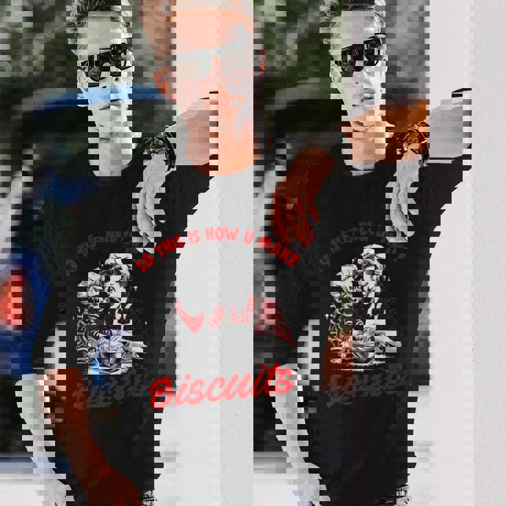 これがビスケット・キャット・ベーキング・ミーム・ニーディングの作り方です 長袖Tシャツ 彼への贈り物