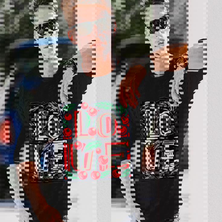 さくらんぼが大好き 長袖Tシャツ 彼への贈り物