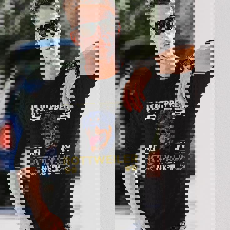 しかし、私のロットワイラーは私を愛している 犬の恋人 ロットワイラー 長袖Tシャツ 彼への贈り物